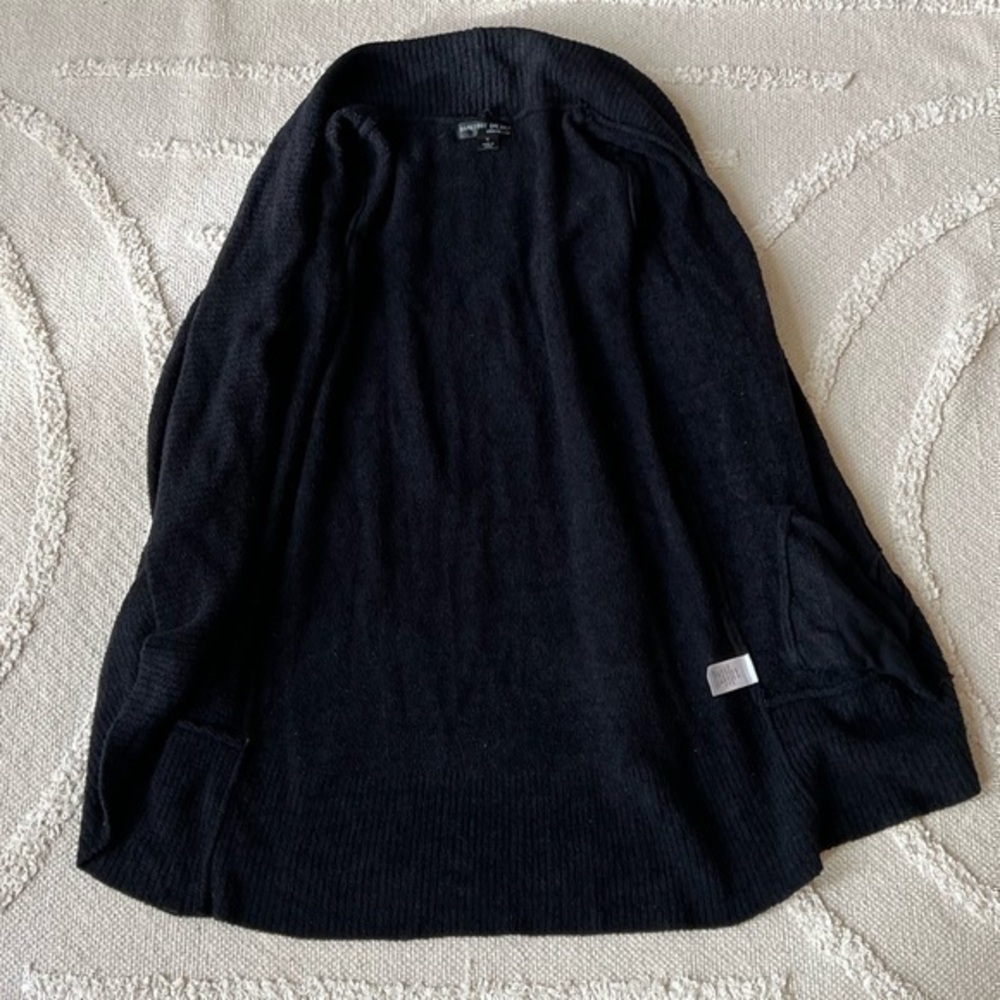 Barefoot Dreams The Cozy Chic Lite Circle Black Open Front Cardigan Medium - Picture 10 of 11